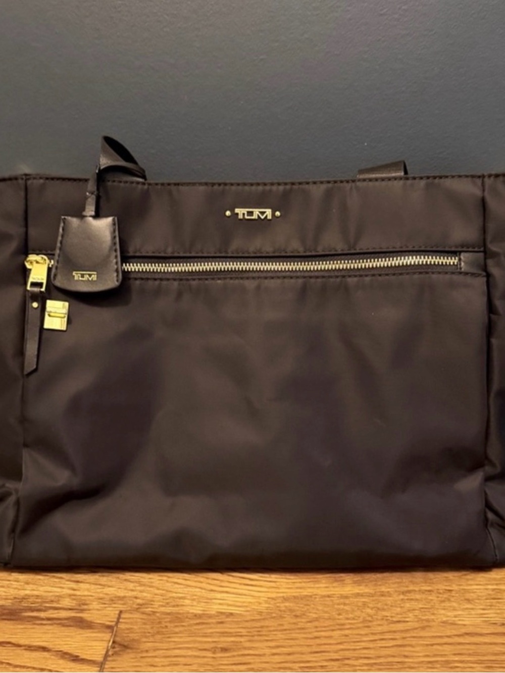 TUMI Black voyager Sydney  Tote with Gold Hardware NWOT